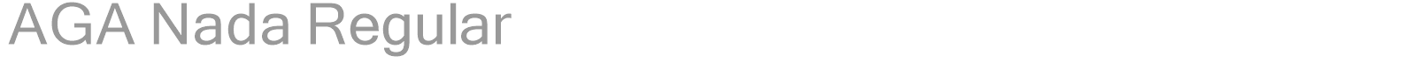 AGA Nada Regular font preview